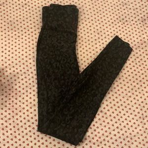 Black Leopard Lululemon Leggings Size 0